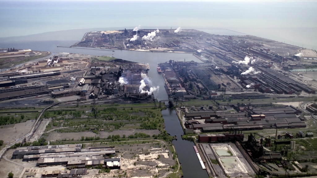 Aerial photo of Indiana Harbor and Ship Canal
